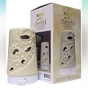 🆕🔥Ceramic Essential Oil Diffuser, 2 Mist Modes, 7 Light Options, Auto Shut-Off